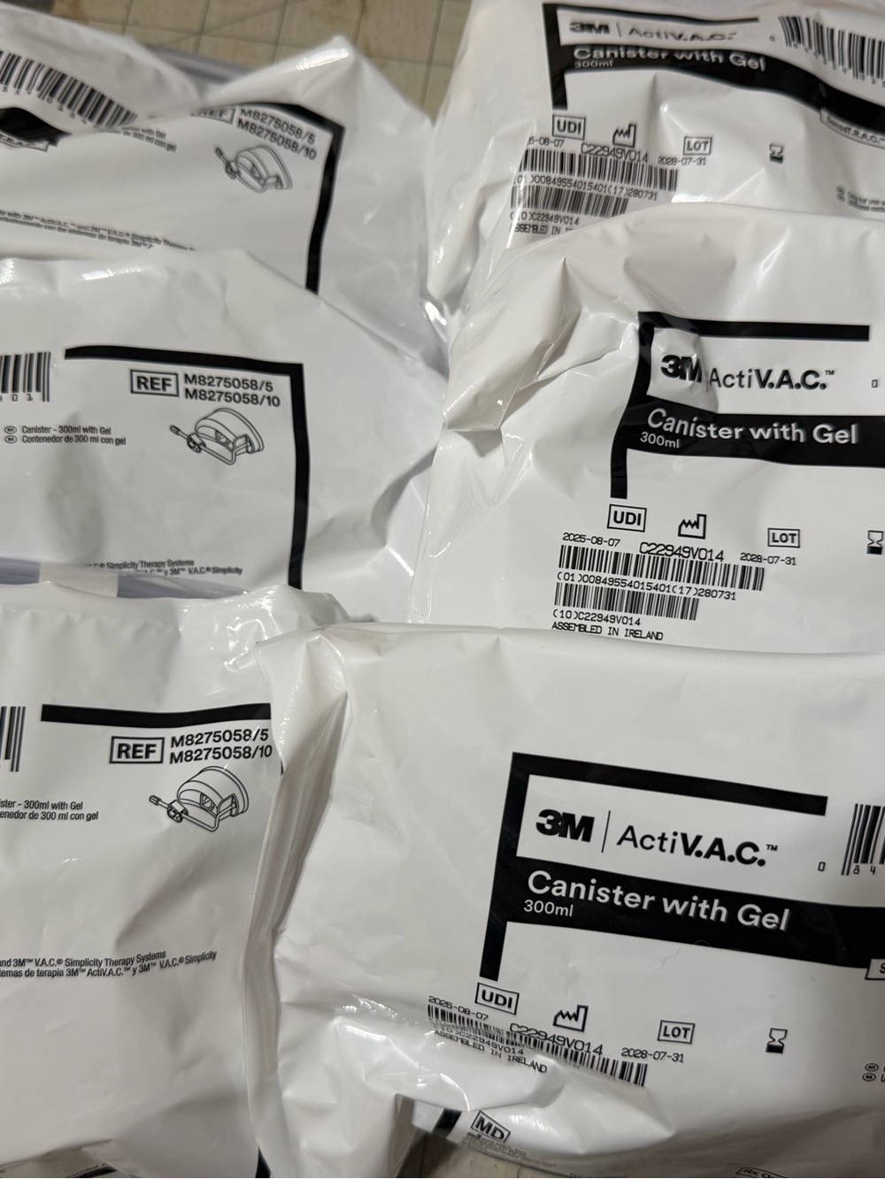 300mL canister with gel for activ ac therapy system 6 Canisters